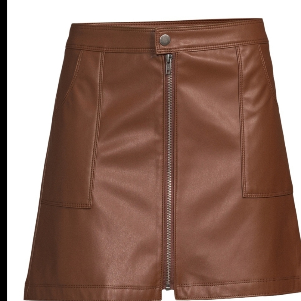 Tinseltown Brown Mini Skirt
